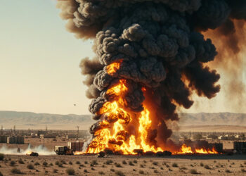 Атака беспилотников на Каменский район: начался пожар на топливных ёмкостях