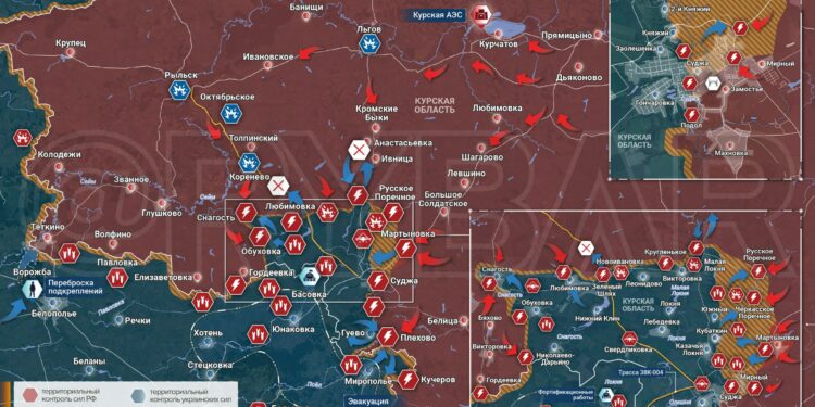 Курское направление: отражение атак ВСУ и освобождение Мартыновки — актуальная информация на 12:00, 10 августа 2024 года